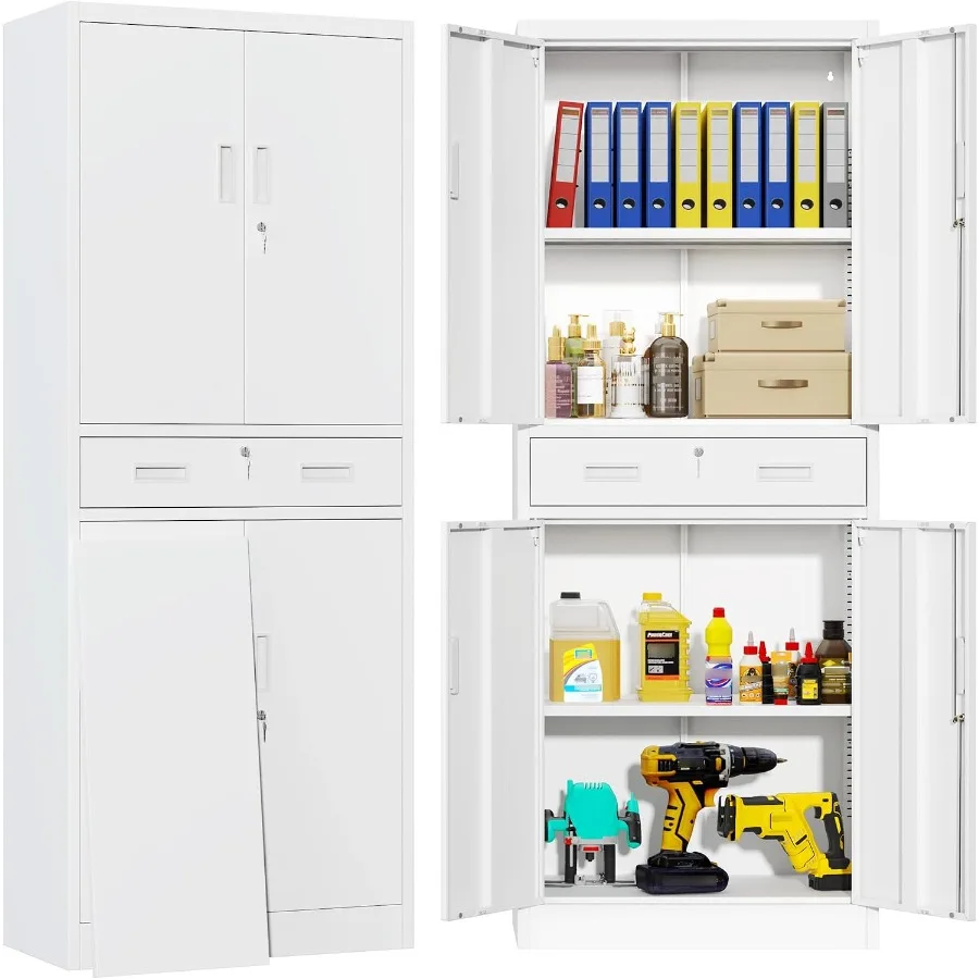 Storage & Organization - Armario metálico multiusos para oficina, garaje,