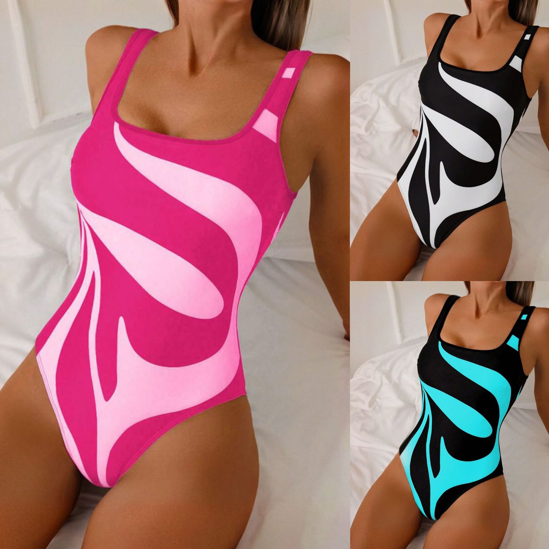 Bath - Tankini para mujer, Bikini con estampado