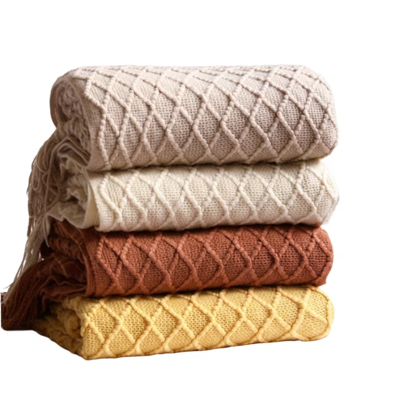 Manta de punto con diseño de r - Boho Throw Blanket Fringe reseña y precio