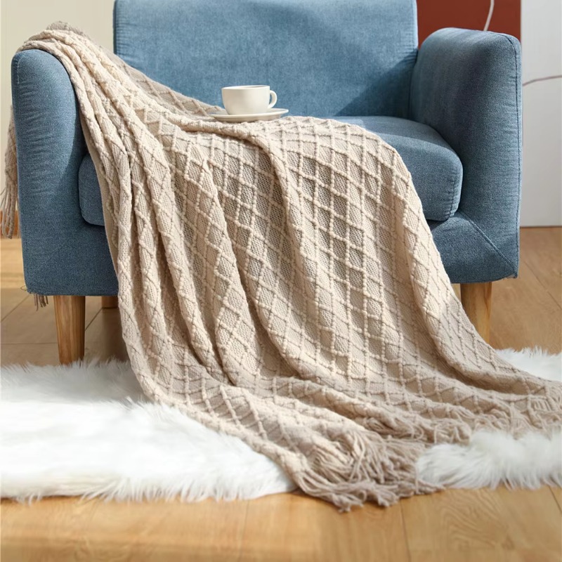 Manta de punto con diseño de r - Boho Throw Blanket Fringe reseña y precio